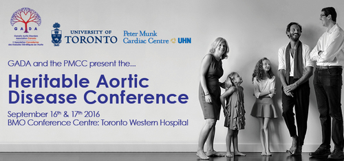 2016 Genetic Aortic Disorders Association Canada Conference (Toronto): Sept. 16 – 17, 2016